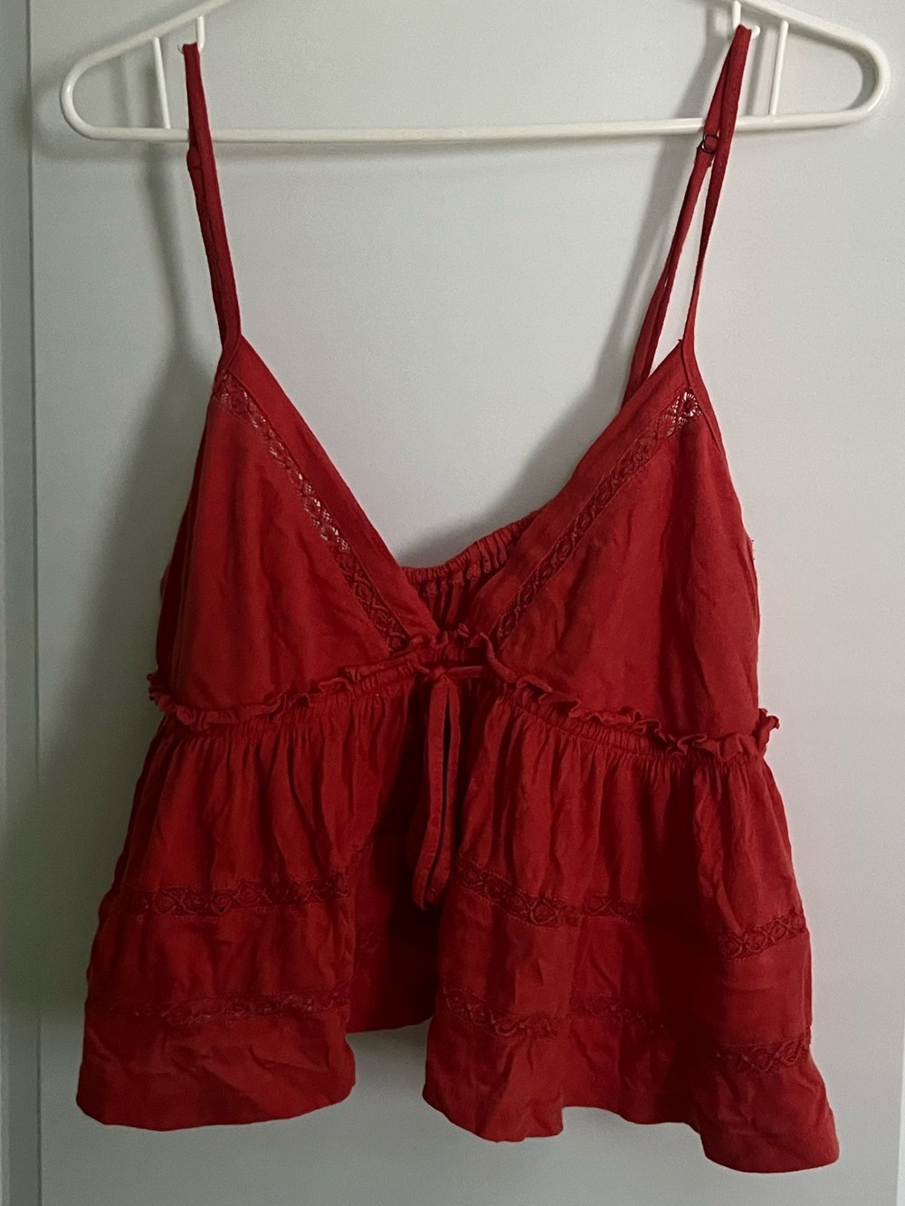 Urban Outfitters Red Flowy Cami